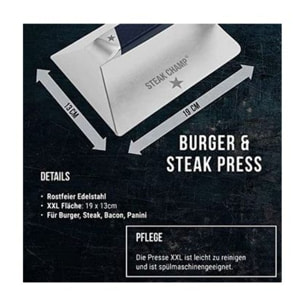 Presse burger STEAK CHAMP & Steak