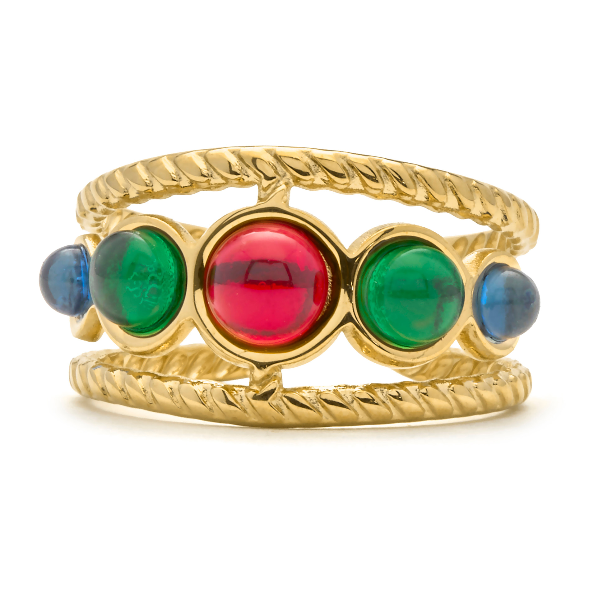 Anillo Fansya acabado oro amarillo 18k