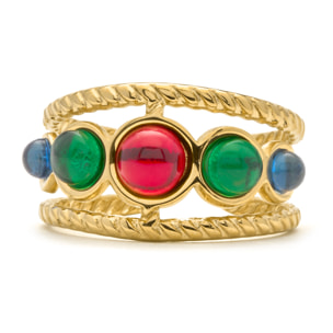 Anillo Fansya acabado oro amarillo 18k