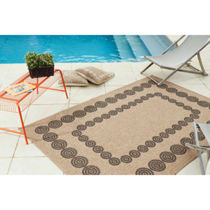 Nature - tapis effet jute noir