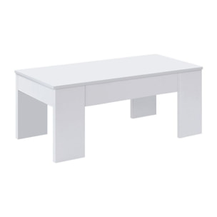 Mesa de centro elevable Low Cost Blanco Artik (Blanco Mate)