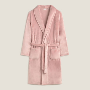 Bata tejido polar Cosal color rosa Poliéster