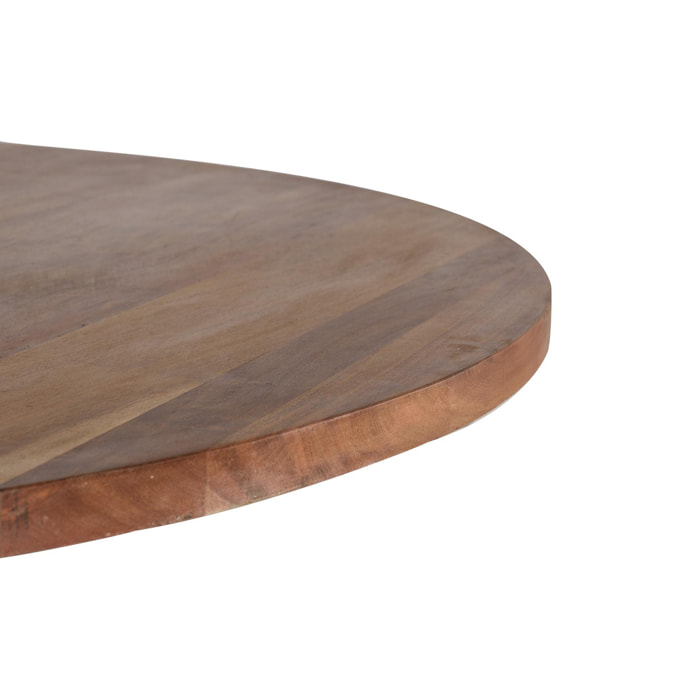 Mesas de Comedor de Madera Maciza de Acacia 120 Cm Estilo Indutrial Moderno
