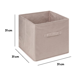 Panier velours 31x31 cm Lin Mix N' Modul