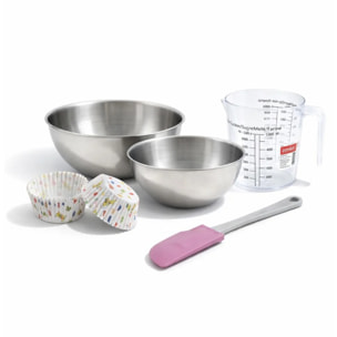 Set de 54 ustensiles de pâtisserie moules à muffins bols à mixer spatule et verre doseur Zenker Haribo