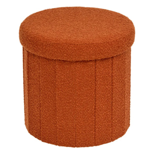 Pouf Fink rond pliable D.38cm ambre