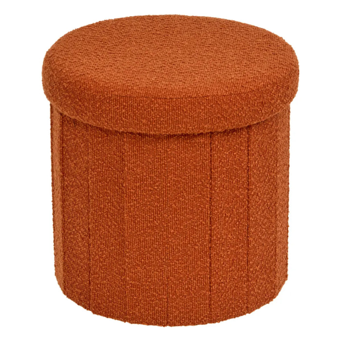 Pouf Fink rond pliable D.38cm ambre