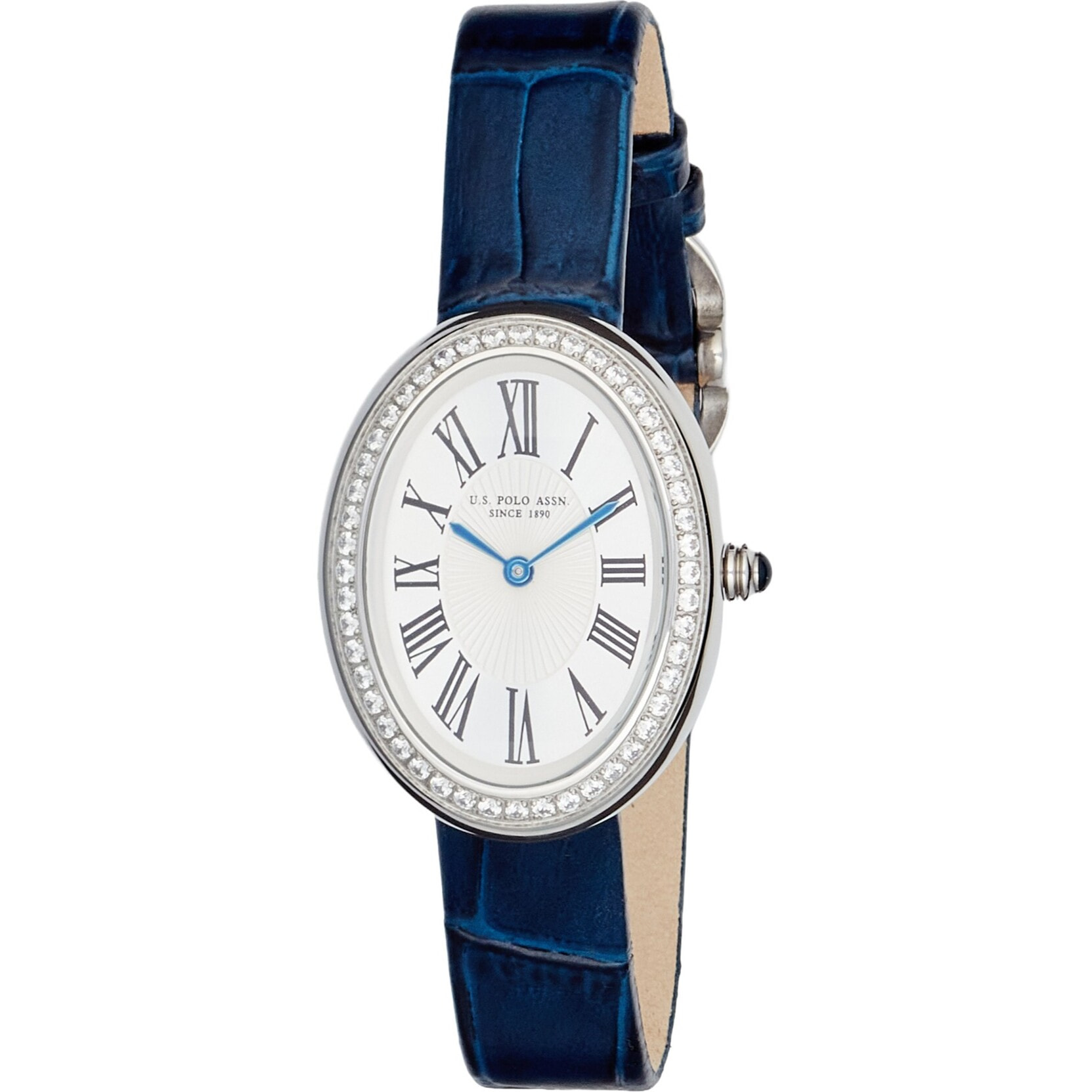 Orologio U.S. Polo Assn. con cinturino in pelle blu