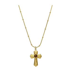 Collar con Ojo de Tigre acabado oro 18k