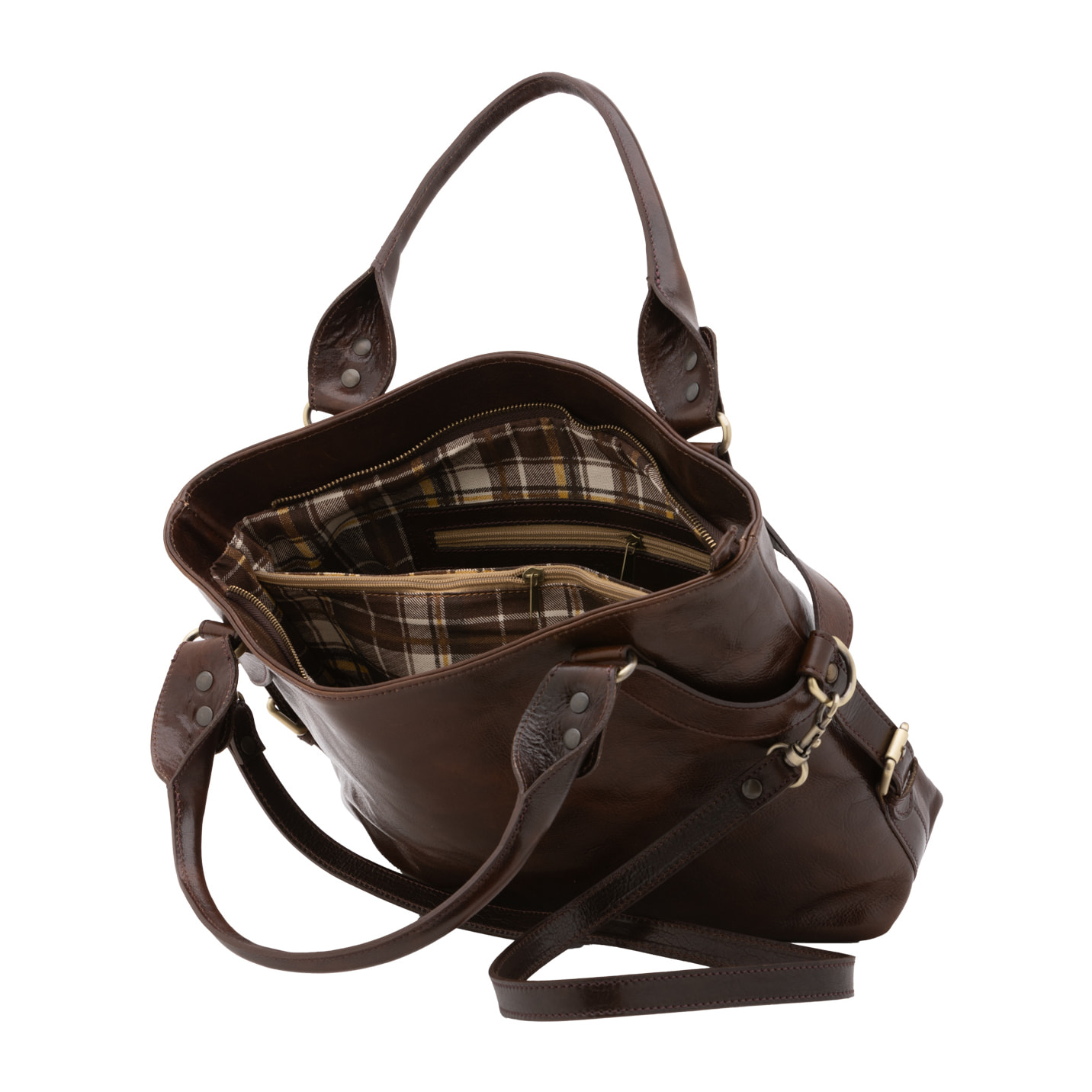 Borsa a mano  da donna In Vera pelle Made in Italy 43x28x12 cm