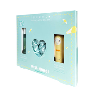 Miss Monoi - Coffret Eau de Parfum Roll-On Monoï 10 ml + Baume à Lèvres au Parfum Monoï + 1 Chouchou