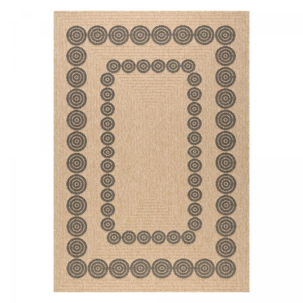 Tapis carré motif géométrique BIRI