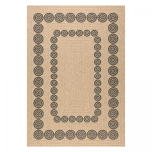 Tapis carré motif géométrique BIRI