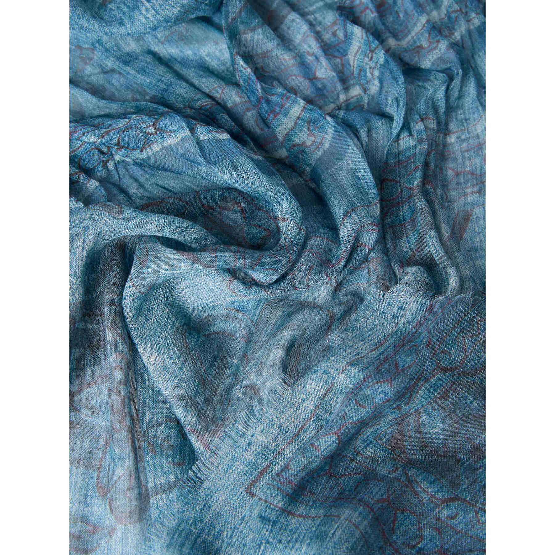 Elena Mirò - Foulard in modal stampato - Blu