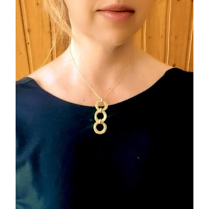 Gargantilla dorado chapado colgantes aro Cascada D3