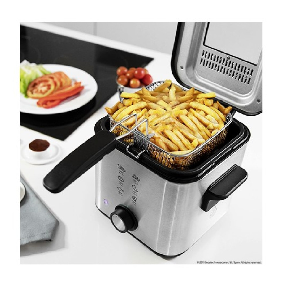 Cecotec Friteuse Électrique CleanFry Infinity 1500. 1.5 L, Jusqu’à 190 ºC, Cuve