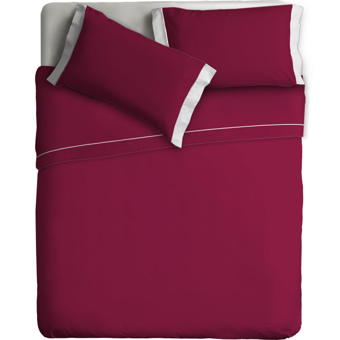 Completo letto Double-Color IPERSAN Bordeaux/Panna