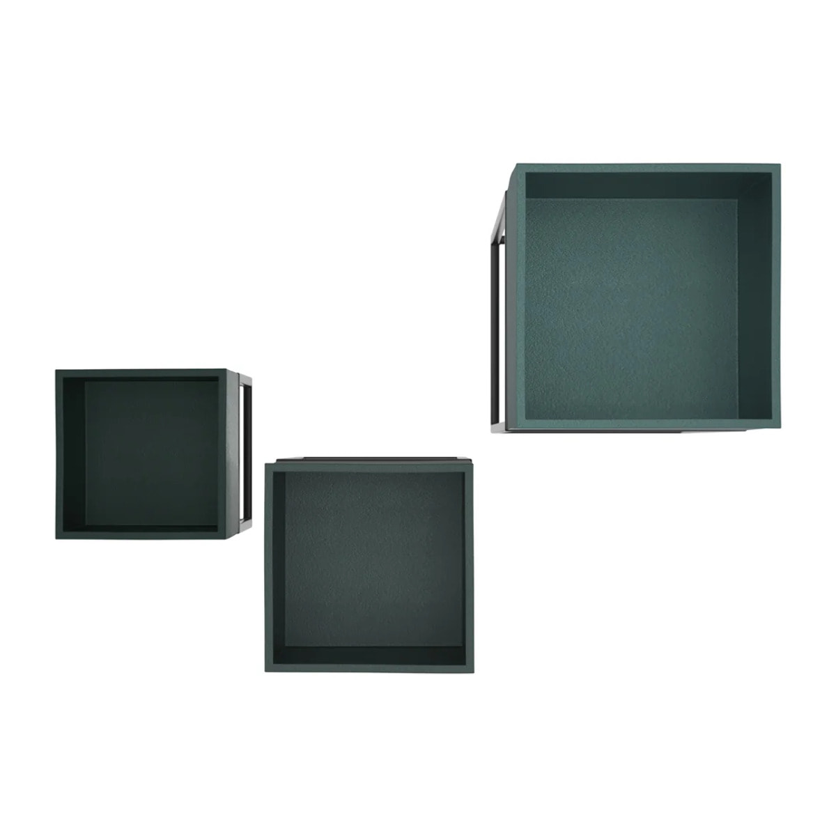 Cache-pot en métal bleu gris (lot de 3) - Eagle