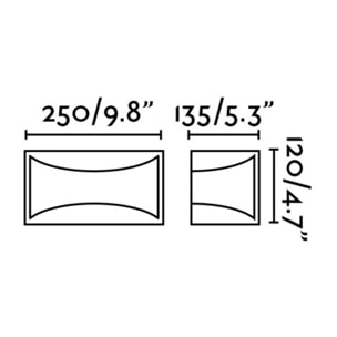 BONN-2 Lampe applique gris foncé