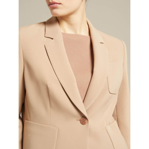 Elena Mirò - Blazer de cady elástico - Beige