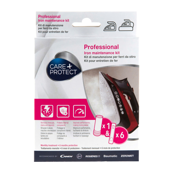 CARE + PROTECT Kit per la pulizia del ferro da stiro (1 stick plus 6 fiale)