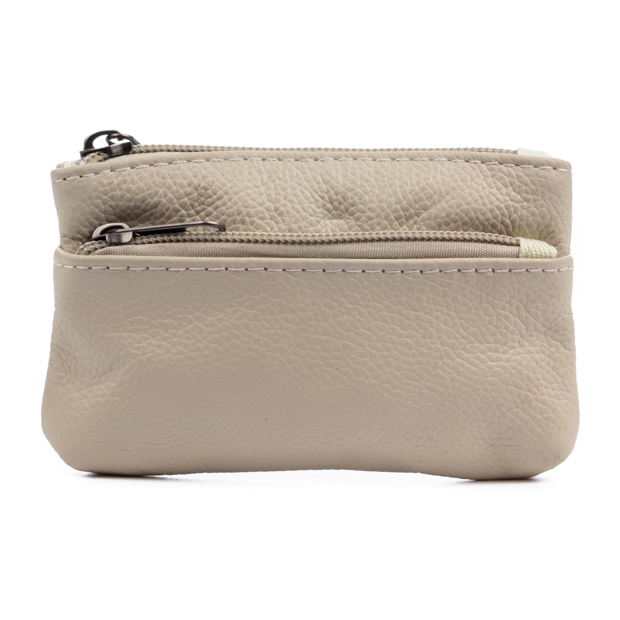 Atrani portamonedas con doble compartimento de piel Dollaro. Llavero interior.