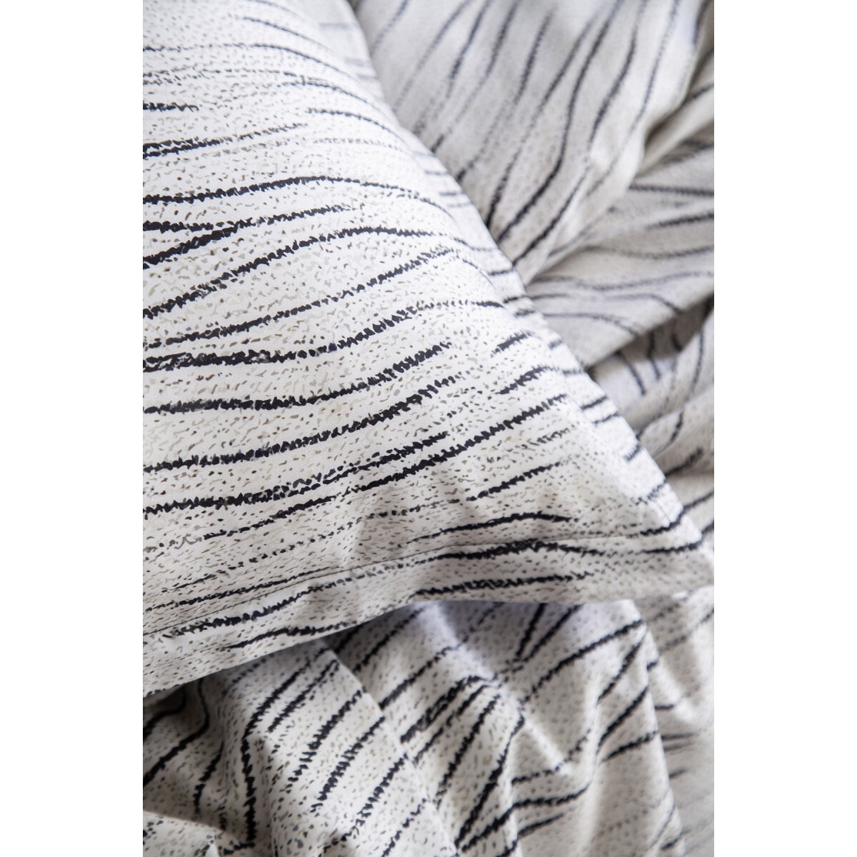 Parure housse de couette 240x220 cm et 2 taies d'oreiller 63x63cm satin de coton imprimé