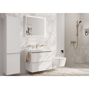 Mitigeur lavabo CoolStart Tecturis E 110 Fine EcoSmart+ bonde clic-clac, Bronze brossé