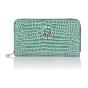 PHILIPP PLEIN Rounded Zip Wallet Cocco