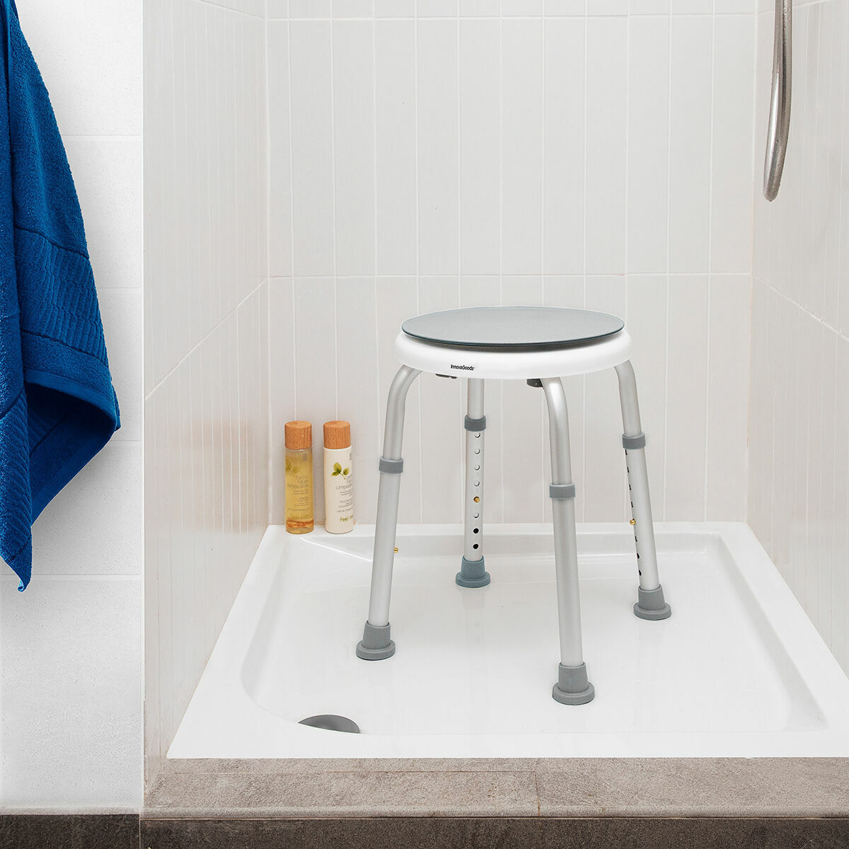 Sgabello da Bagno Girevole e Regolabile Roshawer InnovaGoods