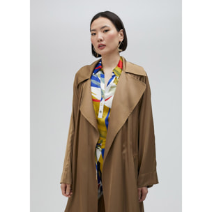 Trench lungo in satin