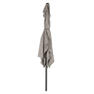 Parasol droit rectangulaire "Loompa" taupe 3x2m en aluminium