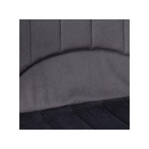 Chaise rembourrée en velours & pieds métal - FAUSTINE