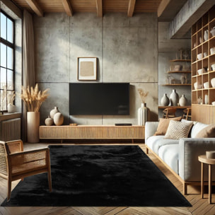 Tapis fait main Shaggy longues mèches Moodil