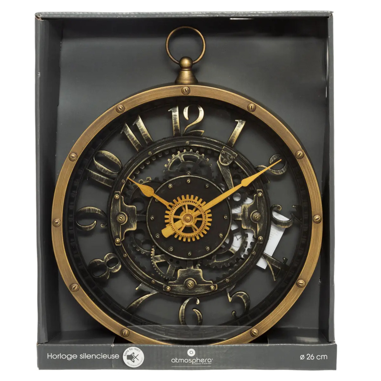 Horloge "Mécanisme" D27cm