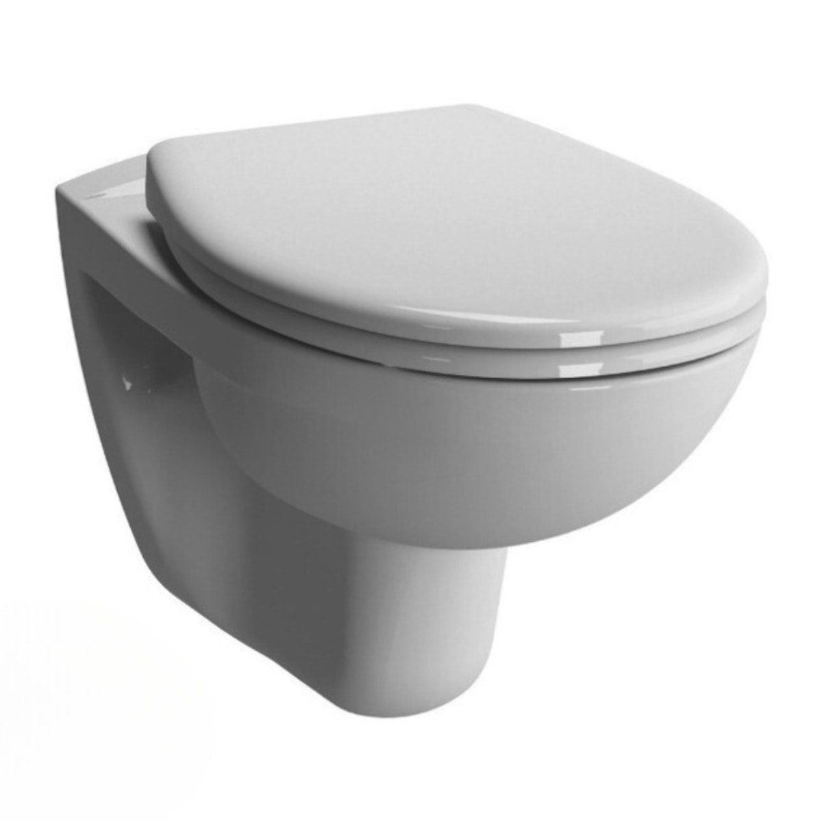 Pack WC Bati-support Geberit Duofix  + WC sans bride Vitra Normus + Abattant softclose + Plaque blanche (NormusRimlessGeb3)