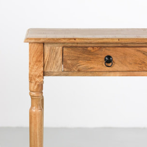 Consolle in legno di mango con finitura naturale 110x35x72 cm