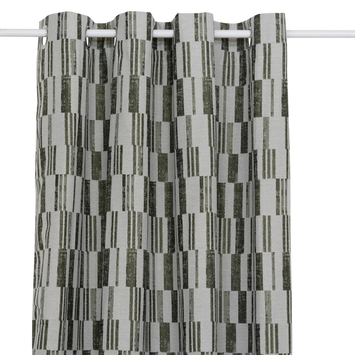 Rideau "Leyna" jacquard vert kaki 140x260cm