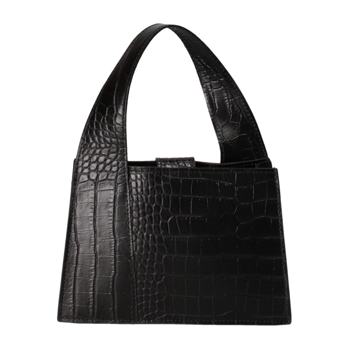 Borsa a mano da donna - Modello False - Vera pelle effetto cocco - 21.0 x 14.0 x 8.0 cm