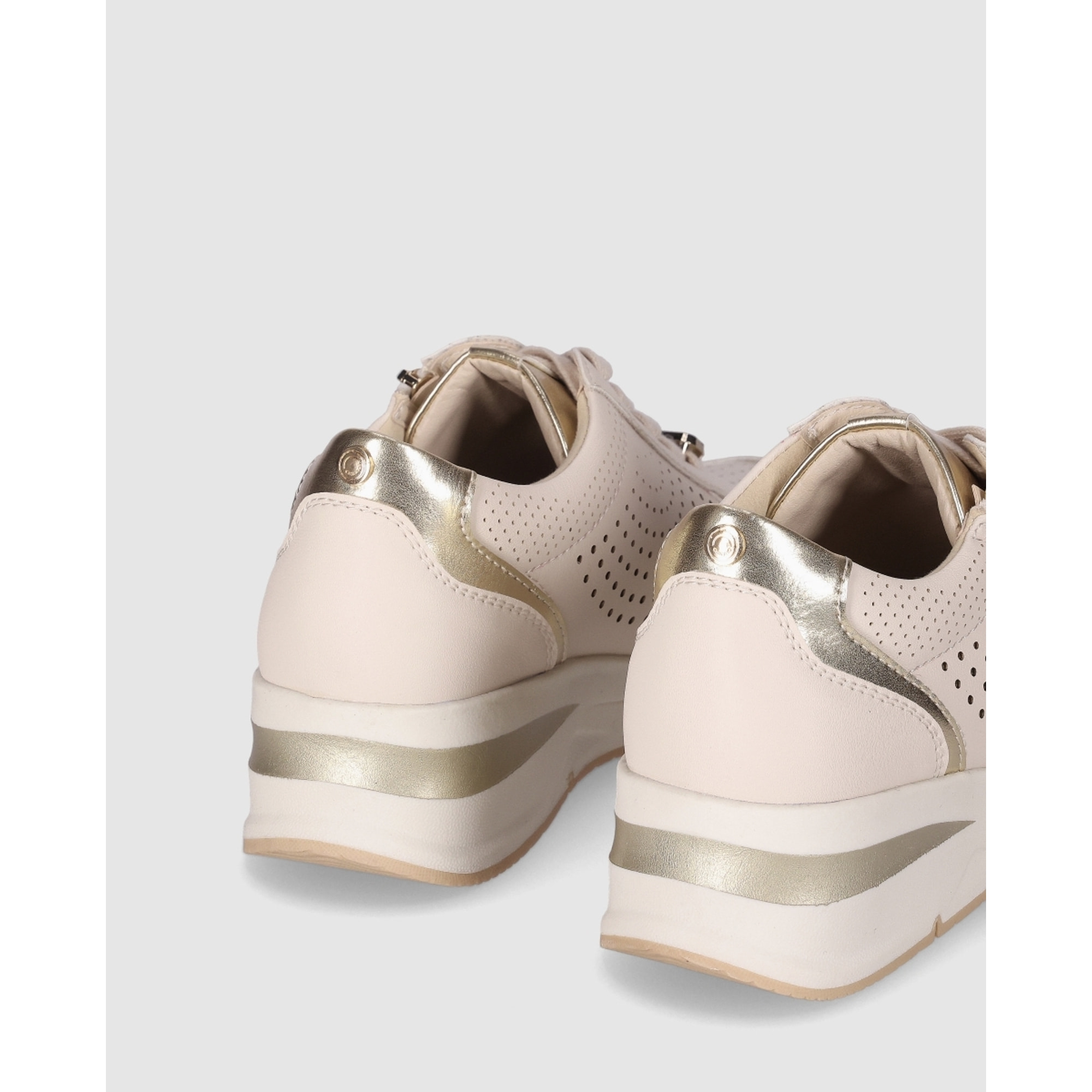 Deportivos - Beig - Tacón: Bajo