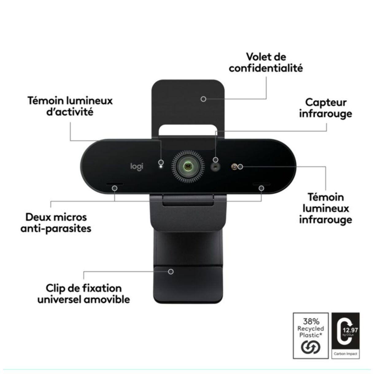 Webcam LOGITECH BRIO 4K GRAPHITE
