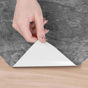 Rouleau revêtement adhésif vinyle au mètre - Sticker lavable Cuisine Meuble Armoire Porte - GRANIT GRIS FONCÉ