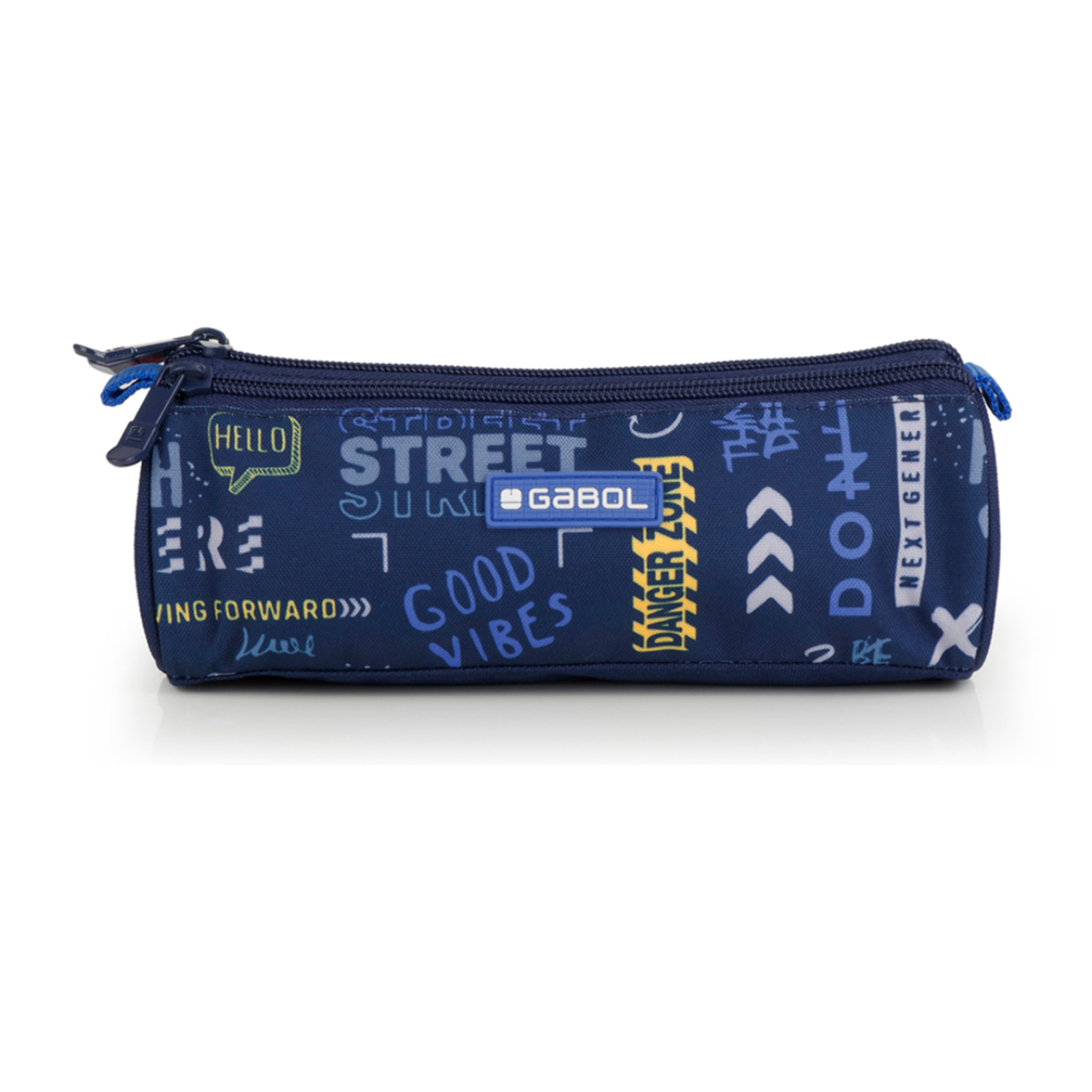 Estuche triple Gabol SKULL azul y resistente al agua