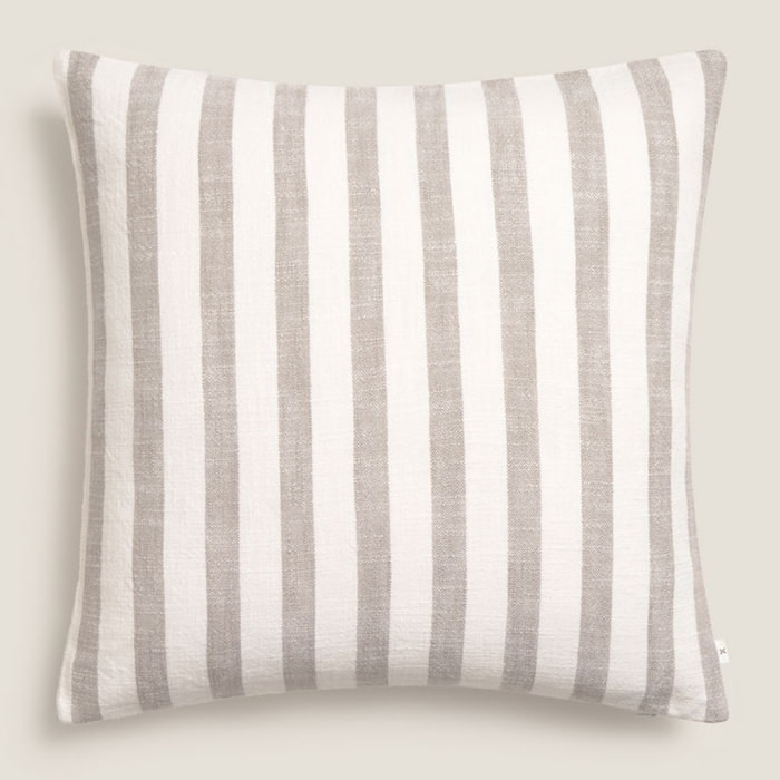 Funda de cojín algodón rayas Sonray color gris Algodón