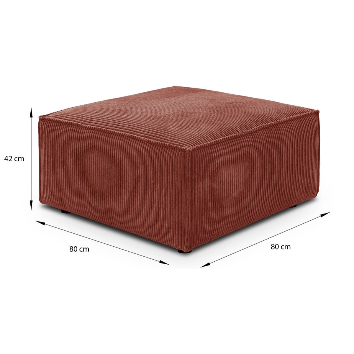 Pouf en velours côtelé - LIVIA