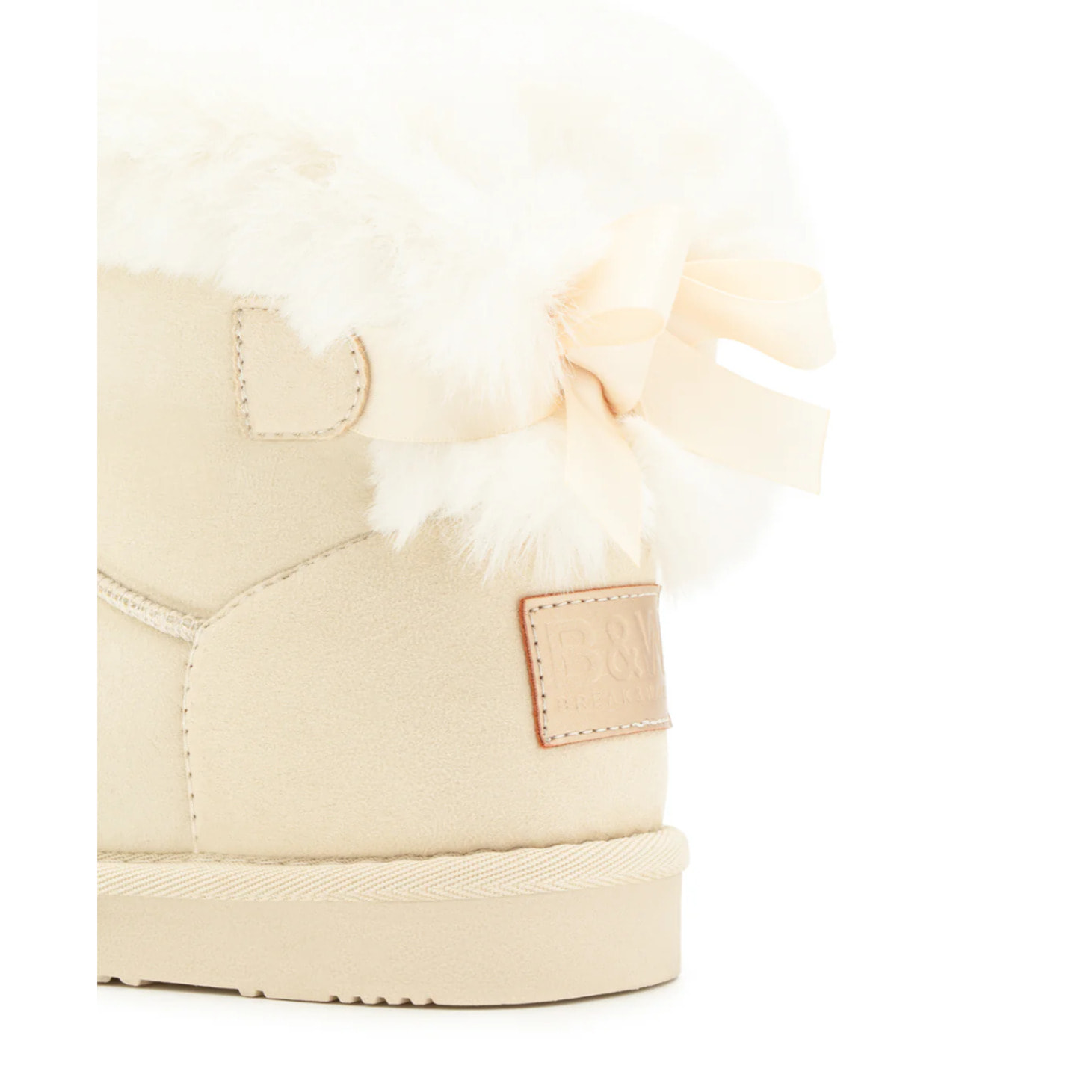 Stivali Australiani con Fiocco Beige B&W
