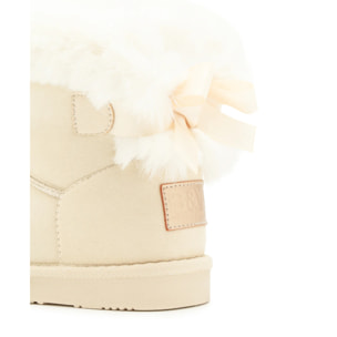 Stivali Australiani con Fiocco Beige B&W