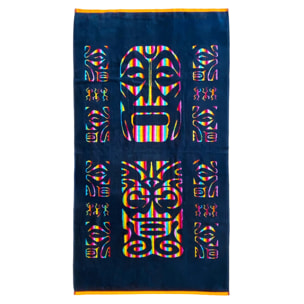 Serviette de plage éponge velours Jacquard Maski 75x150