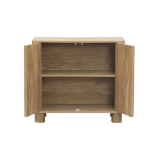 Buffet exotique effet bois de manguier 2 portes 80cm Pondi