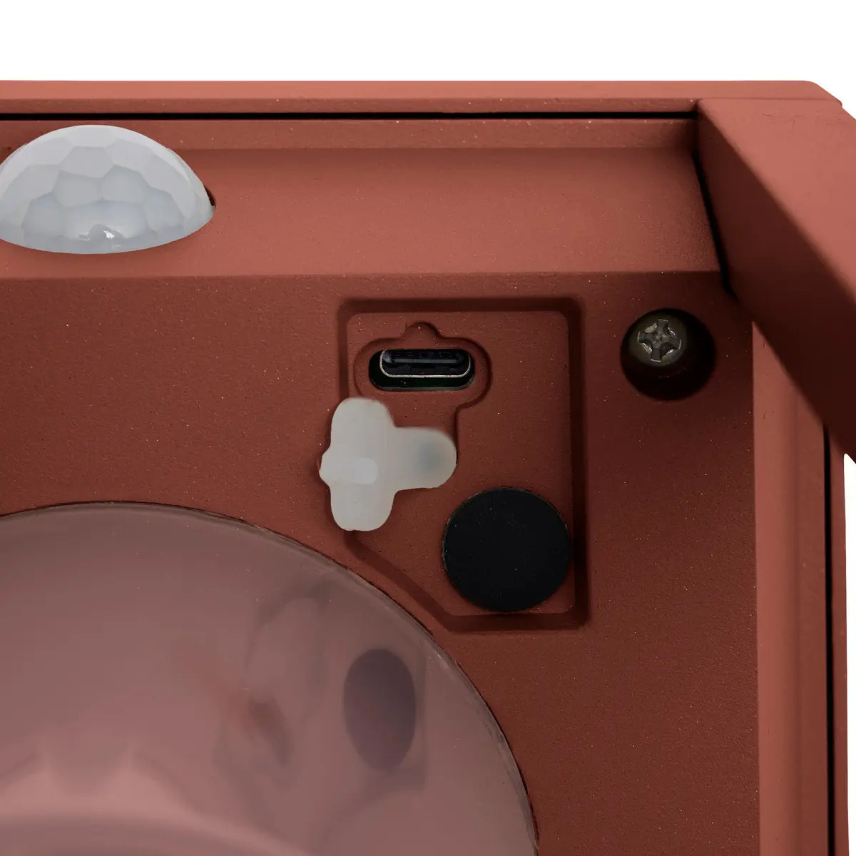 Lanterne Piky solaire acajou H40cm